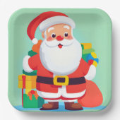 Weihnachtsfeiertage-Platte Pappteller (Vorderseite)