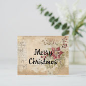 Weihnachtsfeiertage Poinsettia Blume Collage Postkarte (Stehend Vorderseite)