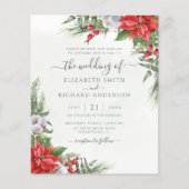 Weihnachtsfeiertage Poinsettia Einladung (Vorderseite)