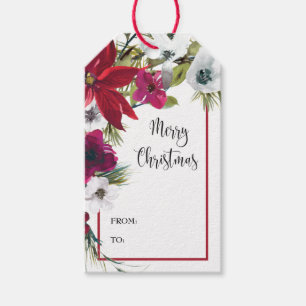 Weihnachtsfeiertage Poinsettia - Geschenkartikel Geschenkanhänger