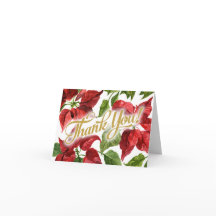 Weihnachtsfeiertage Poinsettias Vielen Dank