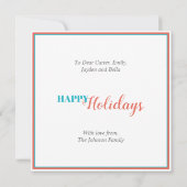 Weihnachtsfeiertage Postage Briefmarke Foto Karte (Rückseite)