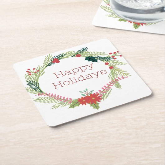 Weihnachtsfeiertage Rechteckiger Pappuntersetzer (angewinkelt)