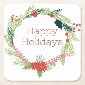 Weihnachtsfeiertage Rechteckiger Pappuntersetzer (Vorderseite)