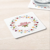 Weihnachtsfeiertage Rechteckiger Pappuntersetzer (angewinkelt)