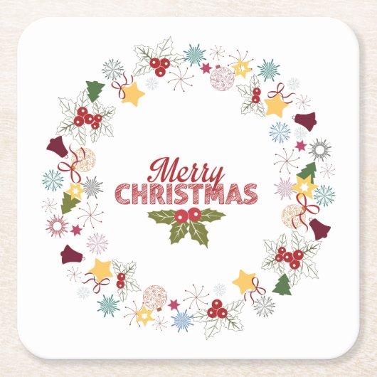 Weihnachtsfeiertage Rechteckiger Pappuntersetzer (Vorderseite)