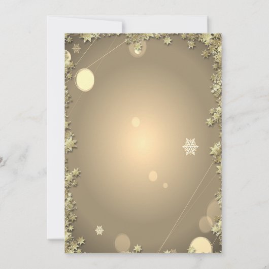 Weihnachtsfeiertage Rentiers Einladung (Rückseite)