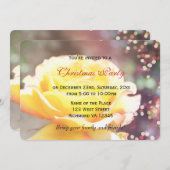 Weihnachtsfeiertage Rosa Blume Weihnachten Party Einladung (Vorne/Hinten)