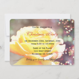 Weihnachtsfeiertage Rosa Blume Weihnachten Party Einladung