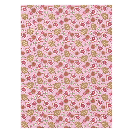 Weihnachtsfeiertage - Rosa Tischdecke (Vorderseite)