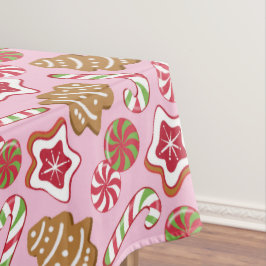 Weihnachtsfeiertage - Rosa Tischdecke