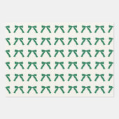 Weihnachtsfeiertage Rot-Blau-Bucht Urlaub Geschenkpapier Set (Vorderseite)