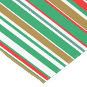 Weihnachtsfeiertage Rot Grün und Gold Streifen Mittelgroßer Tischläufer (Ecke)