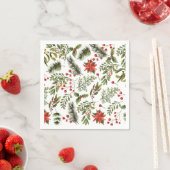 Weihnachtsfeiertage Rote Berries Papier Serviette (Beispiel)