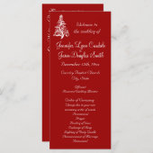 Weihnachtsfeiertage Rote Hochzeitsprogramme Programm (Vorne/Hinten)