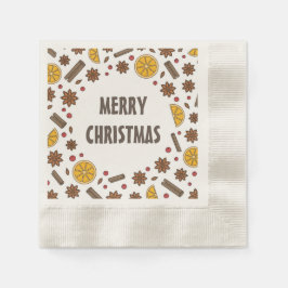 Weihnachtsfeiertage Roter Glühwein würziger Cockta Serviette