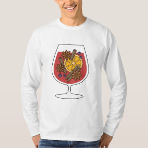 Weihnachtsfeiertage Roter Glühwein würziger Cockta T-Shirt