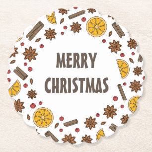 Weihnachtsfeiertage Roter Glühwein würziger Cockta Untersetzer