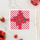 Weihnachtsfeiertage Rotes Poinsettia Party Napkins Serviette (Beispiel)