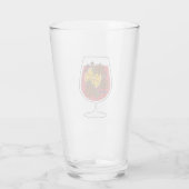 Weihnachtsfeiertage Rotweinwürfel Glas (Rückseite)