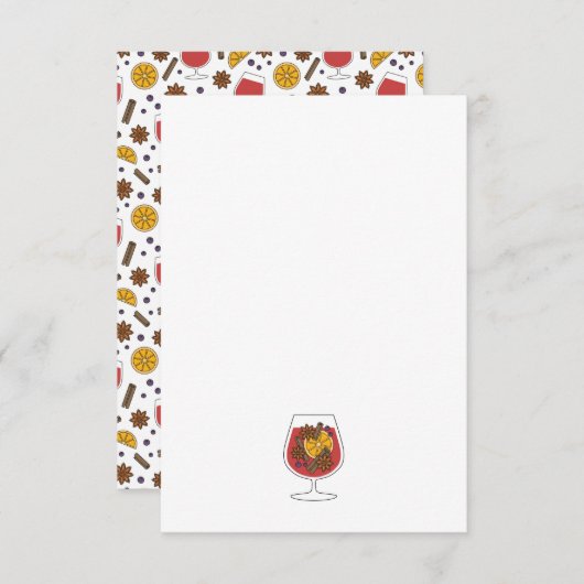Weihnachtsfeiertage Rotweinwürfel Mitteilungskarte (Vorne/Hinten)