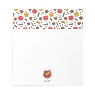 Weihnachtsfeiertage Rotweinwürfel Notizblock