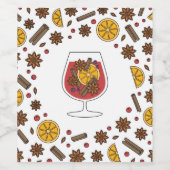 Weihnachtsfeiertage Rotweinwürfel Weinetikett (Einzelnes Label)