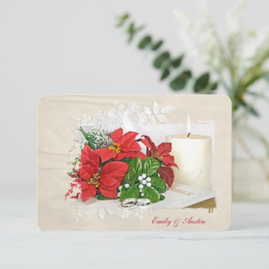 Weihnachtsfeiertage RSVP Einladung (Stehend Vorderseite)