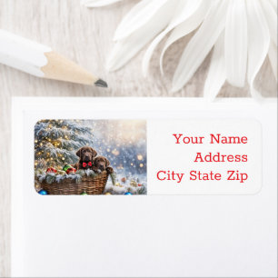 Weihnachtsfeiertage Rückgabe Labels Labrador Welpe