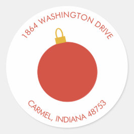 Weihnachtsfeiertage Rücksendeadresse Runder Aufkleber