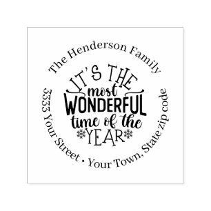 Weihnachtsfeiertage Rücksendeadresse Selbstfarbige Permastempel