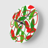 Weihnachtsfeiertage Runde Wanduhr (Winkel)