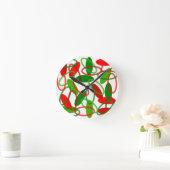 Weihnachtsfeiertage Runde Wanduhr (Zuhause)