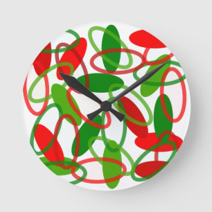 Weihnachtsfeiertage Runde Wanduhr
