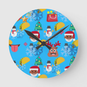 Weihnachtsfeiertage Runde Wanduhr