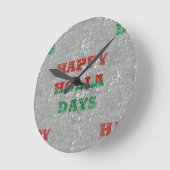 Weihnachtsfeiertage Runde Wanduhr (Winkel)