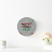 Weihnachtsfeiertage Runde Wanduhr (Zuhause)