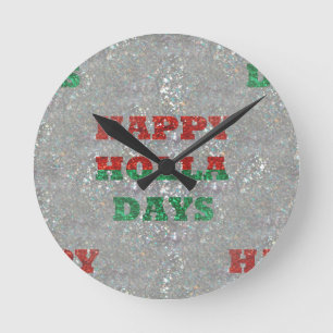Weihnachtsfeiertage Runde Wanduhr