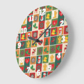 Weihnachtsfeiertage Rundwand Uhr mit Zahlen (Winkel)