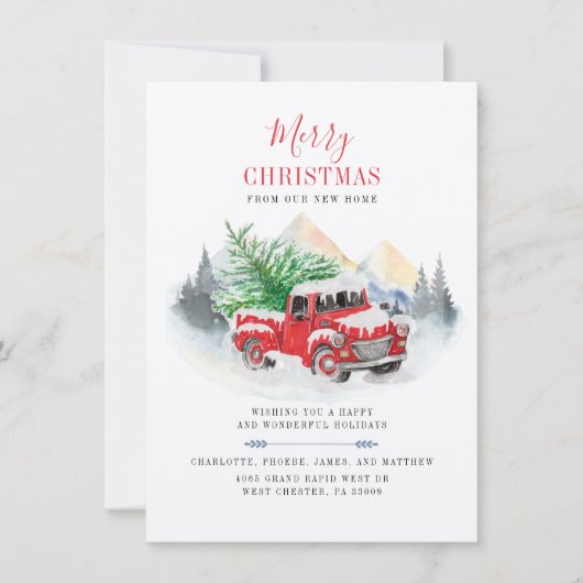 Weihnachtsfeiertage Rustikale Ankündigung (Vorderseite)