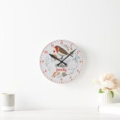 Weihnachtsfeiertage Rustikale Hütte Runde Wanduhr (Zuhause)