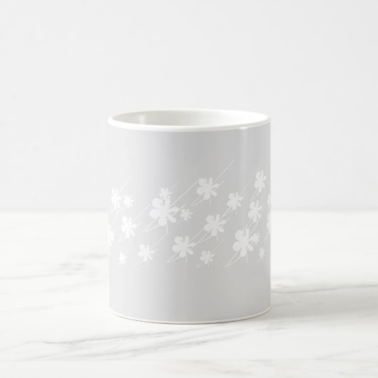 Weihnachtsfeiertage Schneeflocken Muster grau weiß Kaffeetasse (Mittel)