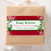 Weihnachtsfeiertage Schneeflocken Weinkarte (Insitu)