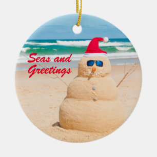 Weihnachtsfeiertage Schneemann Keramik Ornament