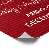 Weihnachtsfeiertage Schwangerschaftsankündigung Poster (Ecke)