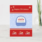 Weihnachtsfeiertage Schwimmlehrer Gefallen Gruß Feiertagskarte (Vorderseite)