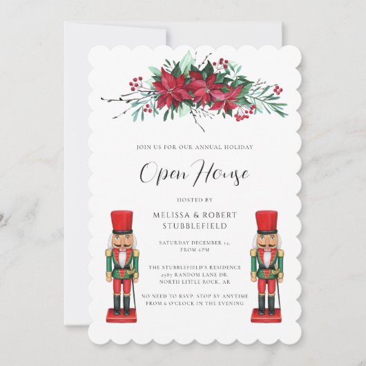 Weihnachtsfeiertage Spielzeug Nutcracker Open Hous Einladung (Vorderseite)