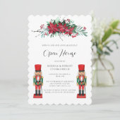 Weihnachtsfeiertage Spielzeug Nutcracker Open Hous Einladung (Stehend Vorderseite)