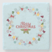 Weihnachtsfeiertage Steinuntersetzer (Vorderseite)