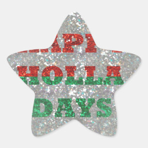 Weihnachtsfeiertage Stern-Aufkleber